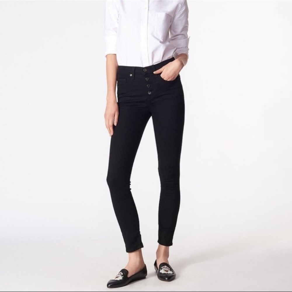 Veronica Beard Jeans Debbie Skinny High Rise Raven Black Size 24/00